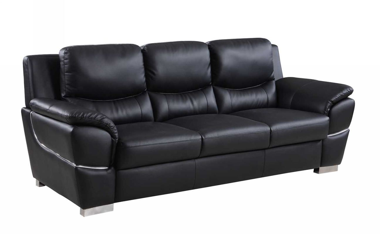 black leather match sofa